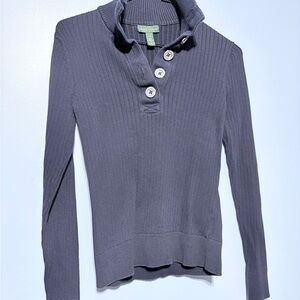 Ralph Lauren navy Gray Ribbed Sweater